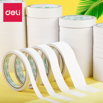 Del double-sided adhesive tape wholesale fixed strong ultra-thin transparent non-marking high viscosity handmade cotton paper wide double-sided adhesive stationery office supplies 9 12 18 24mm