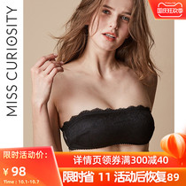 Curious Mies Sexy Lace Strapless Lingerie Women gather non-slip anti-light bra bra wrap chest chest