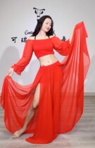 Sweegal belly dance practice clothes Popsong practice performance clothes big swing skirt size opening dance gold autumn and winter