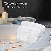 4D comfortable massage pillow bathtub pillow cylinder pillow bathtub cushion pillow non-slip cushion with suction cup headrest