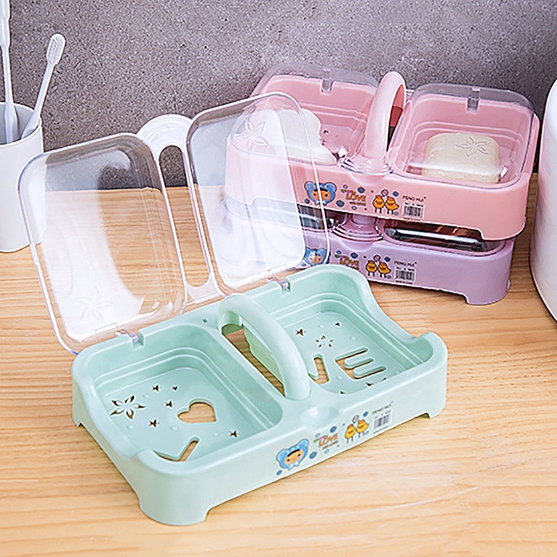 。 Set rack rectangular soap simple soap box mini suction cup toilet wall hanging box children with lid