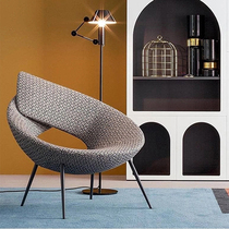 Nordic light luxury designer circular chair modern living room balcony Villa model house sales office to negotiate leisure single chair
