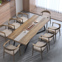 loft conference table iron solid wood American conference table long table Workbench large table home rectangle