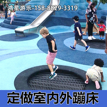 Customized ground bouncing bed scenic outdoor round buried Trampoline Community Park Childrens jumping bed factory direct sales