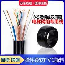 Elevator network cable monitoring dedicated line elevator network double steel ribbon power cord accompanying cable elevator network cable