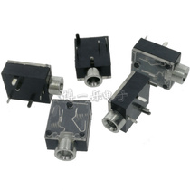 Audio headphone socket PJ-324 light hole 5 feet straight plug 3 5MM mother seat smooth transparent cover mother seat