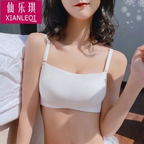 No trace underwear women thin summer bra chest style anti-light new 2020 explosive girl text bra small chest gathering