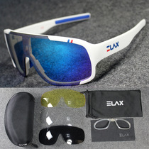 ELAX brand 2019 new fashion riding glasses 4 lens set comprehensive coating outdoor sports goggles