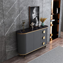 Light luxury wind porch cabinet modern simple living room marble shoe cabinet end view cabinet with drawer storage lockers