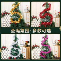 New Years Day decorations color strips flower ribbons ornaments front desk door activity atmosphere scene arrangement