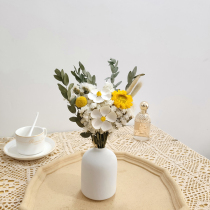 Dried flower bouquet rose ceramic vase desktop living room furnishings Nordic light luxury eucalyptus home decoration ornaments