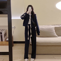 Sports suit Women Loose Explicit 2022 Spring Fall Fashion Korean version Student web Red sweatshirt leisure Two sets