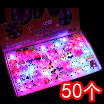 Night market push micro-business activities small gifts supply childrens luminous small toy bracelet ring Peacock finger flashing light