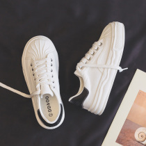 Tide brand leather small white shoes women 2021 Autumn New Sports Leisure Joker shell head explosive fashion canvas shoes