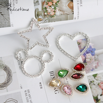 peacetime new metal rhinestone Mickey star decoration simple Joker inlaid