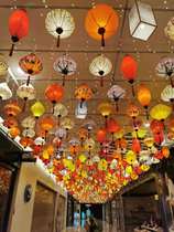 Outdoor lantern decoration Vietnam water drop lantern luminous pendant Mall atrium Meichen Street stairs store Qing hanging decoration