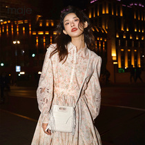 (bloggers same section) maje2022 Spring Summer new womens dress French style broken floral hollowed-out one-piece dress MFPRO02200