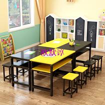 Cram school study table childrens writing desk simple desks and chairs training class nursery class kindergarten size class table