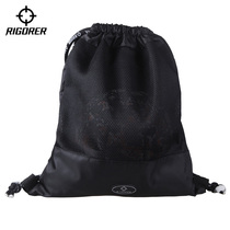 (Standard X Guangdong League) Basketball bag Training bag Basketball bag Single shoulder sports hollow drawstring ball bag
