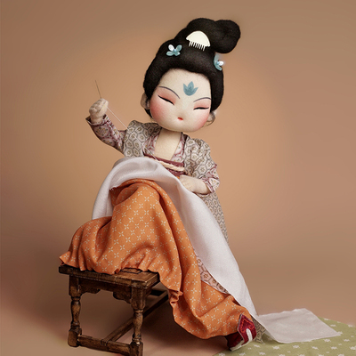 taobao agent Leedoll pounding and practicing figure Hanfu handmade diy material bag cloth doll Tang system doll wool felt cultural and creative gift