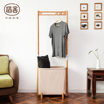 Orange House original bamboo small furniture solid wood coat rack floor bedroom hanger creative simple modern hanging hanger