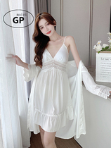 Japanese GP Spring Summer Sexy Pyjamas Woman With Chest Cushion Lace Harness Sleeping Dress Pyjamas Pure Desire Home Suit Suit