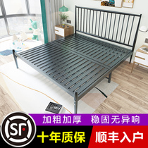 Wrought iron bed 1 5 meters iron frame double simple modern ins net red princess rental house Light luxury 1 8m single child