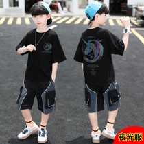 Boy suit Summer thin section Short sleeves Sport Children Two sets Summer breathable CUHK Boy basketball Clothing Tide
