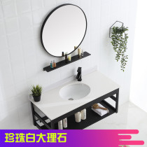 Toilet wall-mounted marble washbasin ceramic wash basin bathroom wash table space aluminum small apartment combination