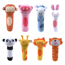 Baby BB stick baby grip toy 0-3 years old rattle doll pinch hand puppet plush stick newborn can bite