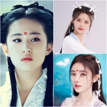 Huatian eyebrow heart stickers ancient costume printing beauty tattoo stickers waterproof female lasting Chinese clothing ancient style photo forehead performance