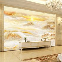 Nordic Bamboo Wood Fiber TV Background Wall Living-room Bedroom Wall Protection Wall Integrated Board Imitation Marble Textured Splicing Fibreboard