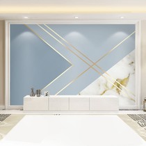 Modern Bamboo Wood Fibreboard Imitation Marble Geometric integrated board TV Background wall Eurostyle Living room Quick-fit wall panel