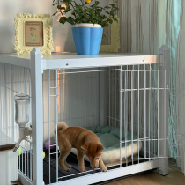 Dog cage with toilet Wooden dog cage Pet dog fence Small and medium-sized dog French bucket Corgi indoor kennel Dog bed