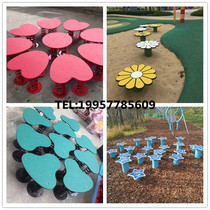 Kindergarten community scenic spot peboard plum blossom pile spring rocking music combination Children Outdoor non-standard amusement equipment