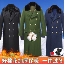 Military cotton coat mens winter long thick warm cold storage cold protection clothing Labor Insurance Northeast big cotton padded jacket security cotton clothing