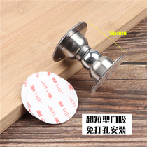 Stainless steel short door suction free of punch strong magnetic 304 stainless steel door top ultra short type of installation door suction wall suction