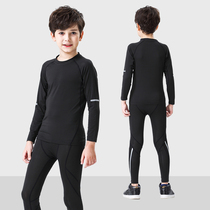 Children tights training boys autumn long sleeve suit basketball football fast drying primer gym clothes