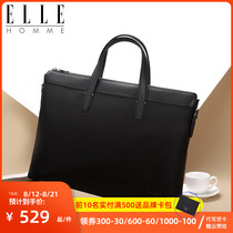 Elle HOMME handbag male business briefcase male shoulder bag 2022 new skewed sabble water in summer