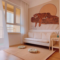 Background cloth ins hanging cloth Morandi Tiger art wall cloth living room rental dormitory decoration tapestry customization