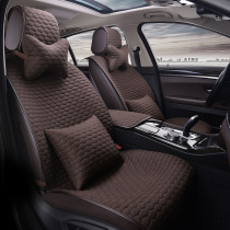 Natural pure linen car seat cushion new four seasons universal seat cover simple and breathable summer fully enclosed car seat cushion