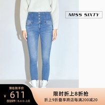 Miss Sixty spring jeans womens imported cotton tight slim fit four-button high-waisted pants