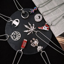 Long Joker couple titanium steel does not fade hip-hop boy tide necklace ins niche design sense student female summer