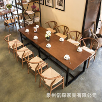 y chair modern company office beech wood back chair designer studio hemp rope chair Nordic simple solid wood