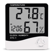  HTC-1 High-precision large-screen indoor electronic thermometer hygrometer Household thermometer hygrometer with alarm clock