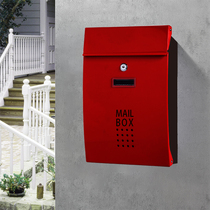 Letter box outdoor rainproof villa garden outdoor mailbox European letter box hanging wall with lock magazine box new