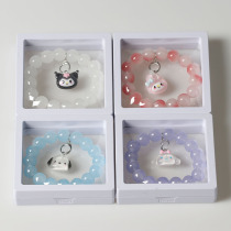 Gift box ice through white jade bodhi hand string around fingers gentle sweet tri-gull plate playing ball bracelet