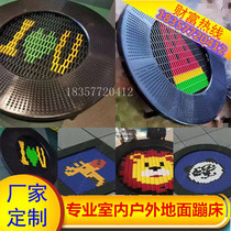 Large outdoor ground bounce trampoline scenic park circular buried trampoline non-standard custom jump bed manufacturers