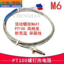 PT100 Screw thermocouple M6 screw PT100 Temperature sensor PT100 thread thermal resistance