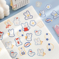 Hand account Small size sticker set hand account material decoration girl bear ins cute Korean pet sticker transparent